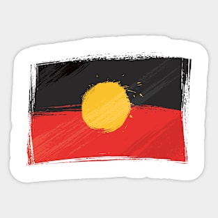 Aboriginal Flag Fire Sticker